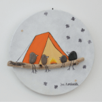 camping tableau rigolo oiseaux